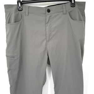 Orvis Trek Pants Mens 40x30 Gray Tech Outdoor Hiking Trail Nylon Stretch 1525905